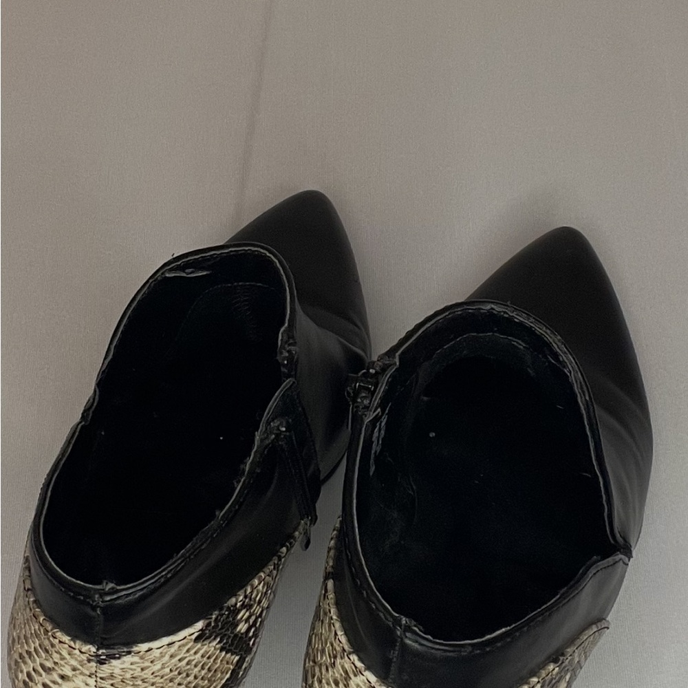 The Limited Black and Snake Print Ankle Boots - Picture 5 of 5